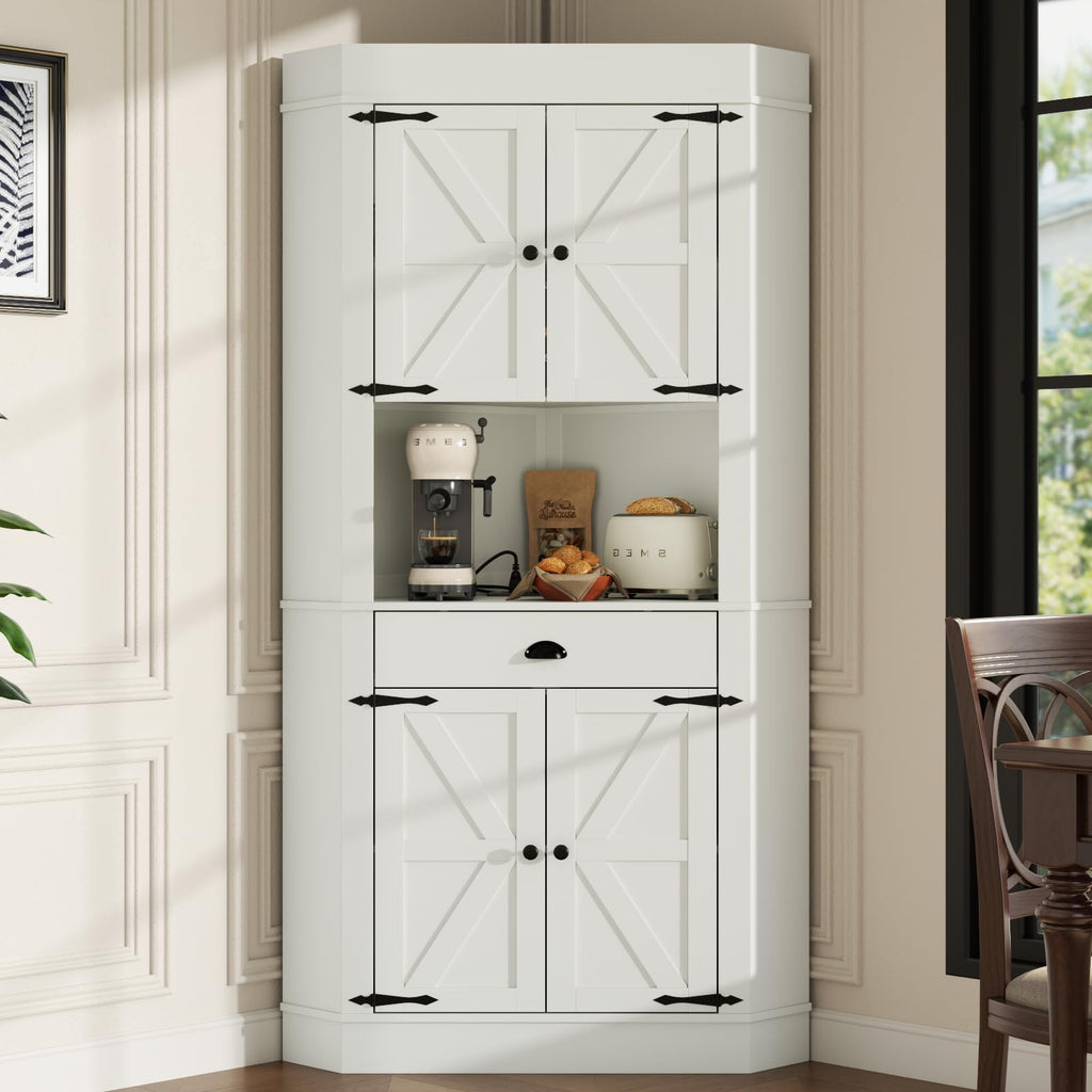 74" Corner Cabinet with Charging Station I431069