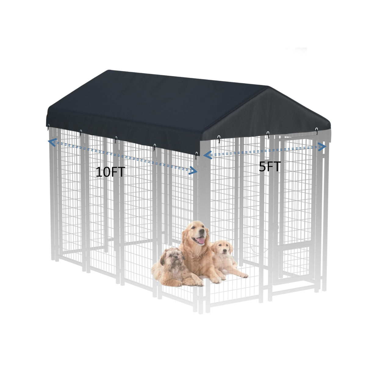 5x10 FT Waterproof Dog Kennel Cover N8329