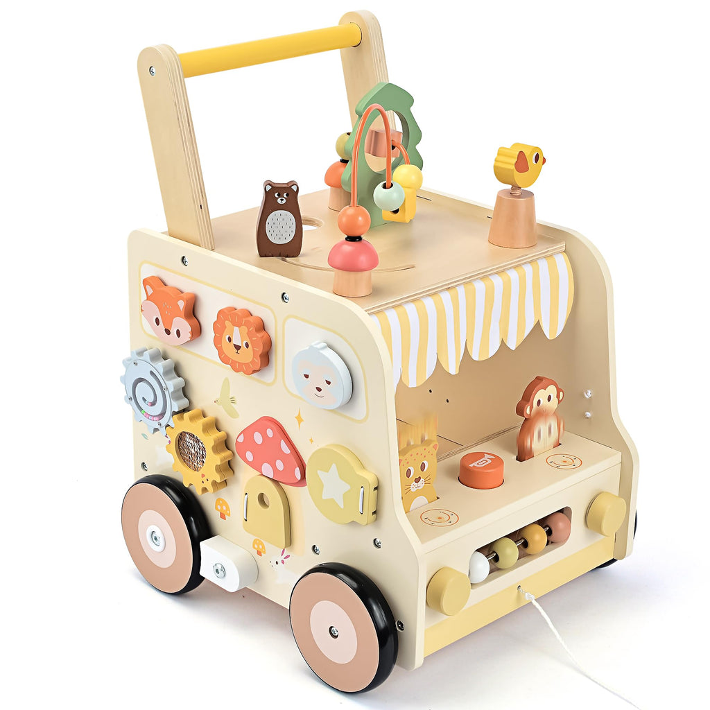Wooden Activity Cube Push Walker N291
