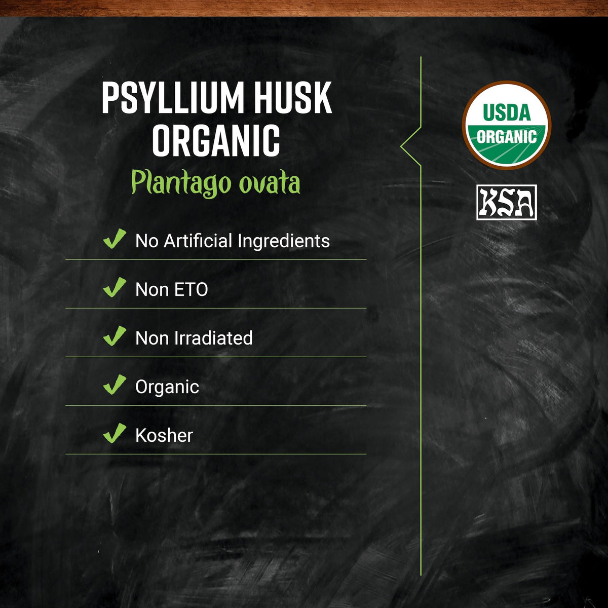 Organic Whole Psyllium Husk 16 Ounce A430