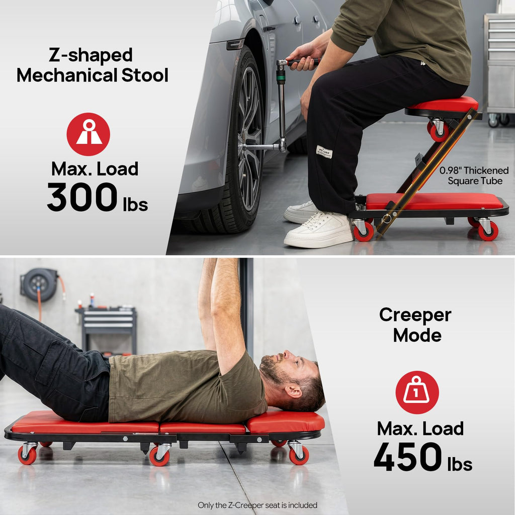 2 in 1 Heavy Duty Rolling Creeper Seat Z283