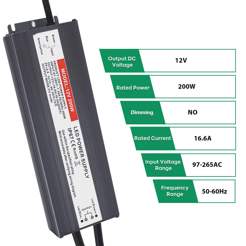 200W 12V LED Power Supply X25418