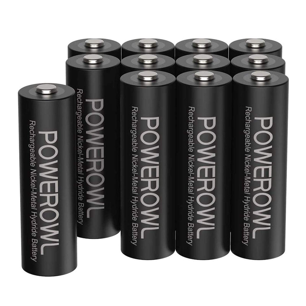 Rechargeable AA Batteries 2800mAh 1.2V NiMH Pack of 12 S719411
