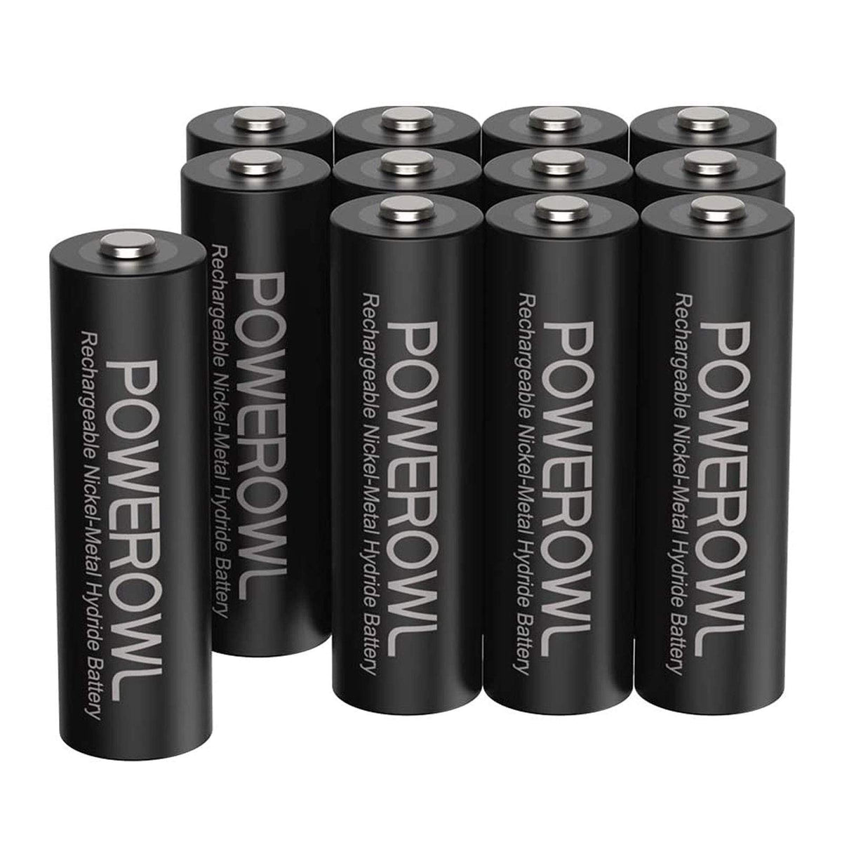 Rechargeable AA Batteries 2800mAh 1.2V NiMH Pack of 12 S719411