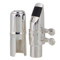 Silver Brass Alto Saxophone Mouthpiece with Cap Ligature P26111