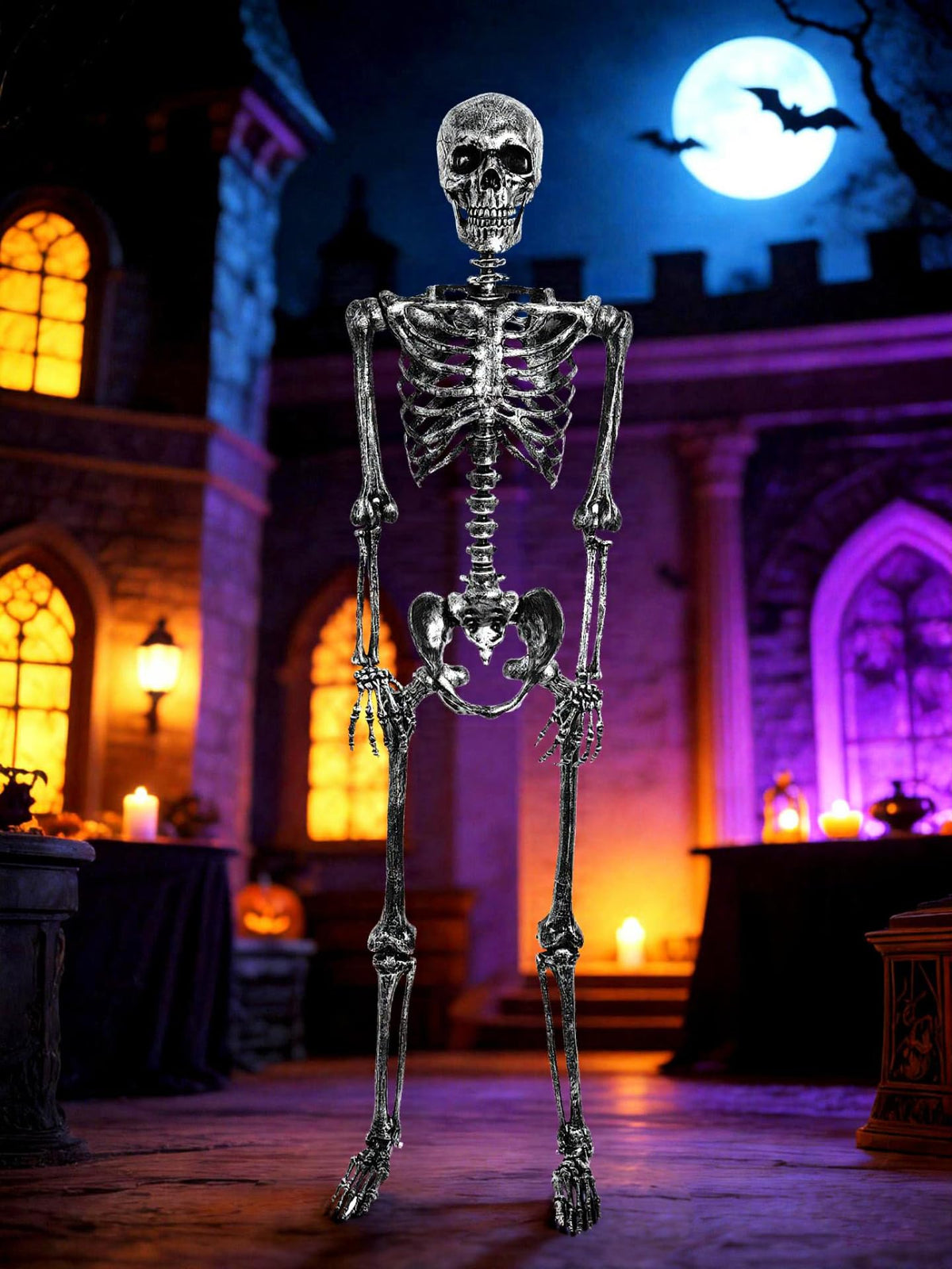 5 FT Posable Black Skeleton Y917