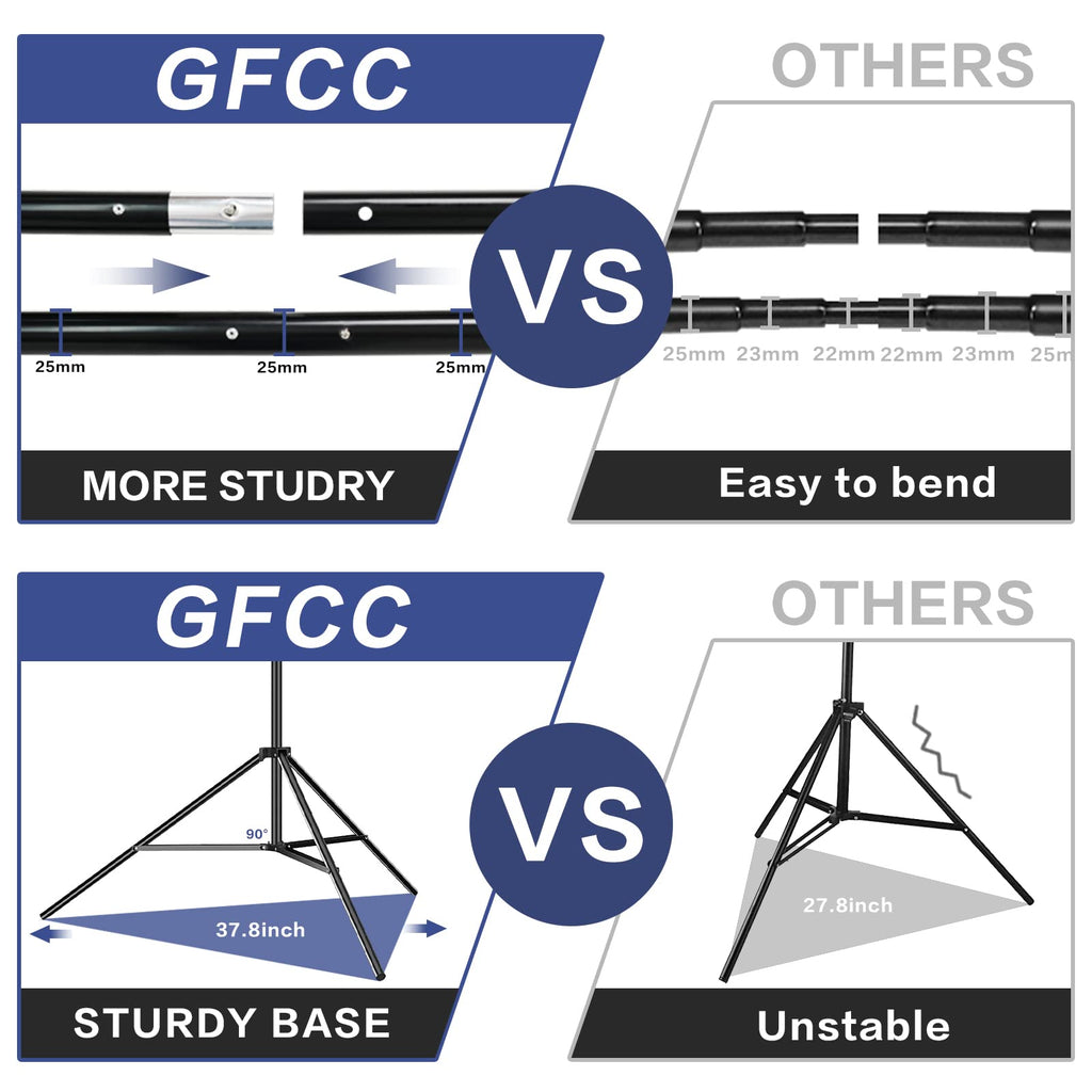 Adjustable Photo Backdrop Stand Kit with Carry Bag T41013
