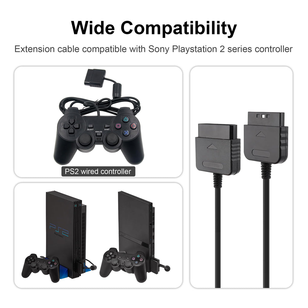PS2 Controller Extension Cable 2-Pack 1.8M/6FT V1303