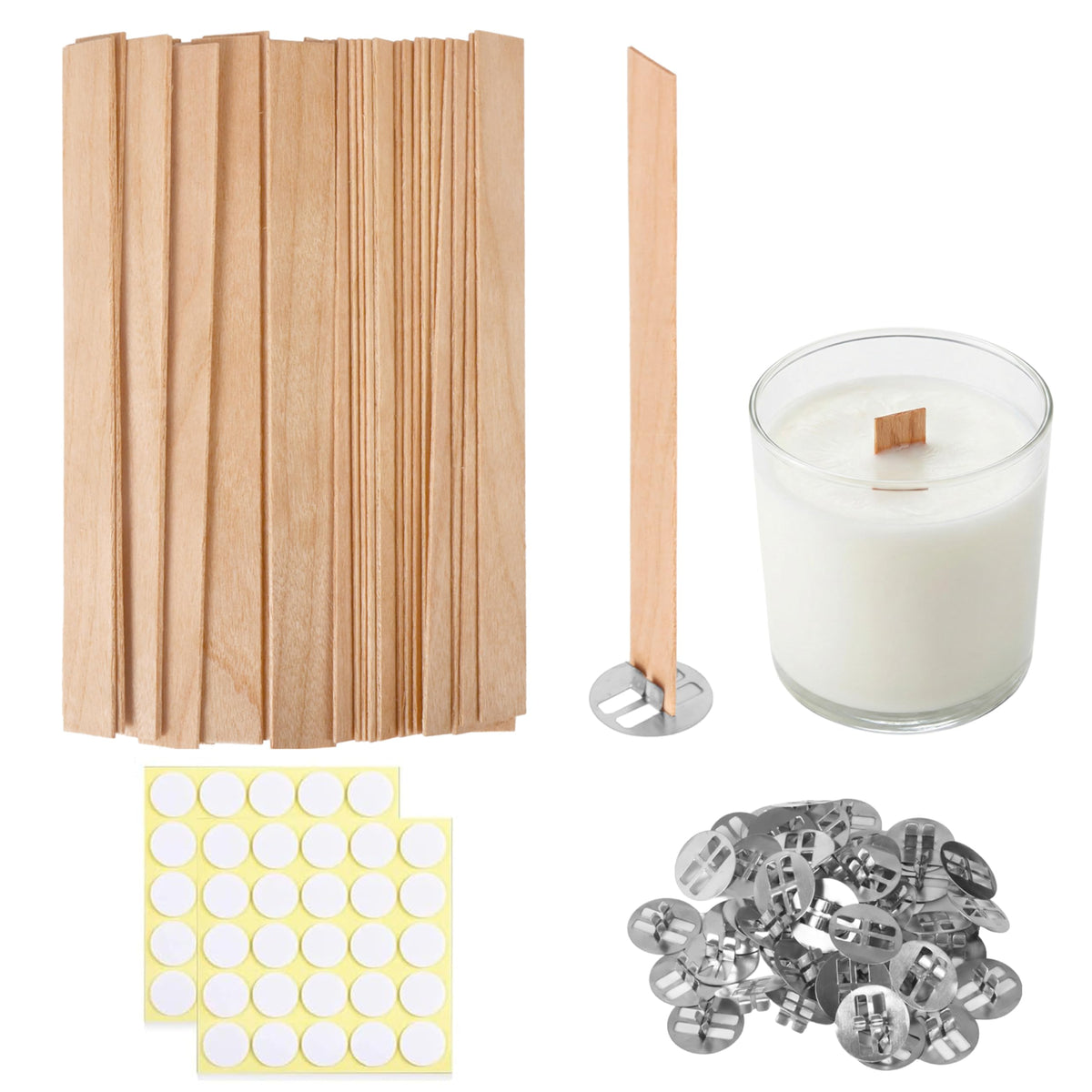 150 Pcs Thickned Wooden Candle Wicks R831