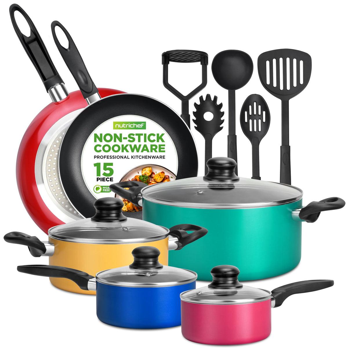 15 Piece Non Stick Cookware Set F7435