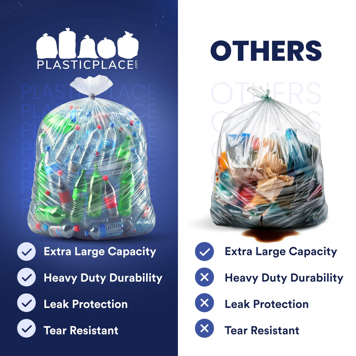 95-96 Gallon Garbage Can Liners, 25 Count A850