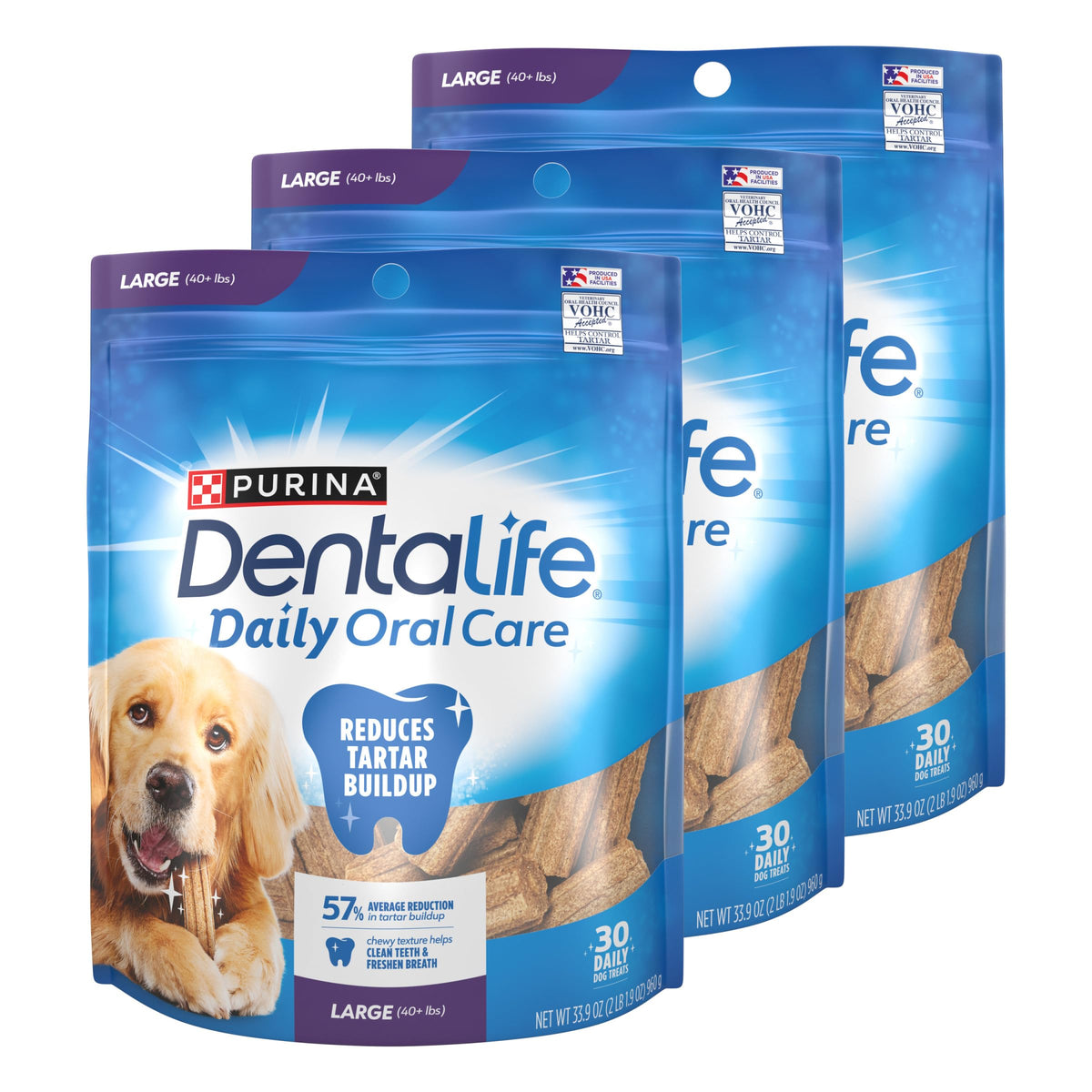 Daily Oral Care Dental Chews for Large Dogs 90 ct C613