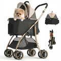 Pet Stroller with 4 Pu Wheels Foldable W809130