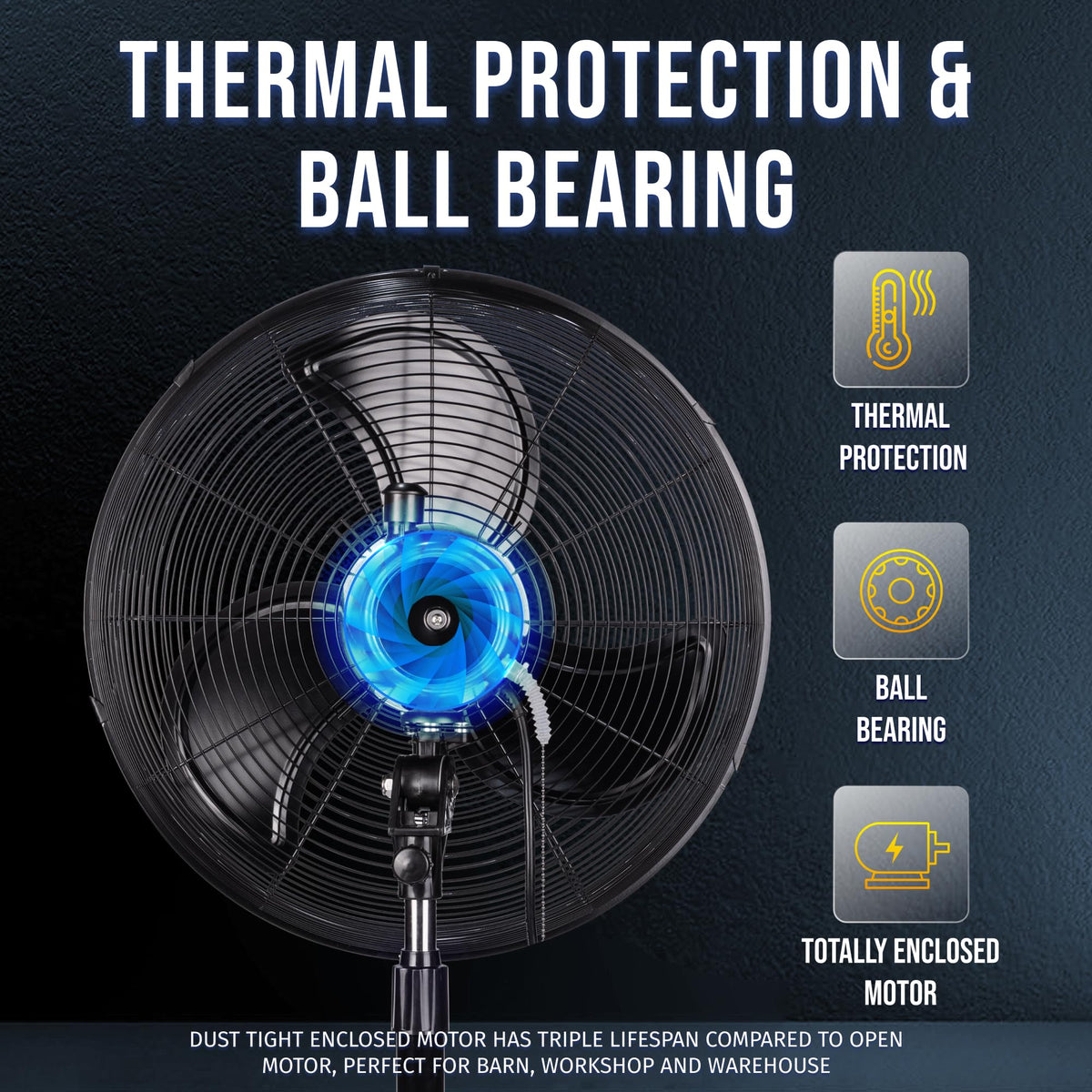 20" Oscillating High Velocity Pedestal Fan G20776
