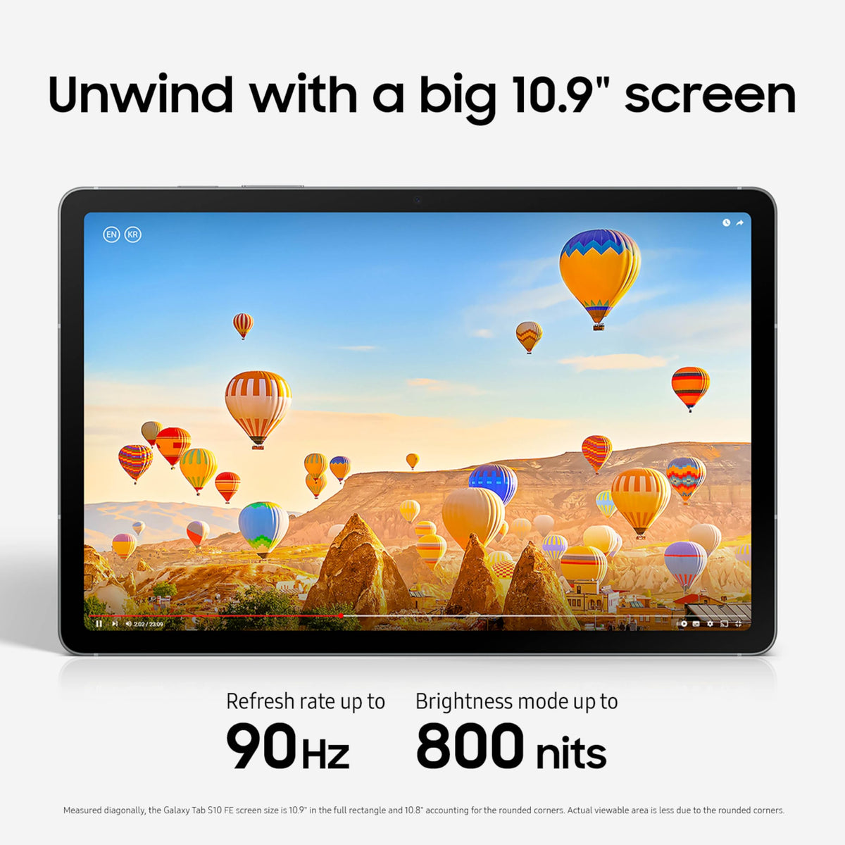 128GB 8GB RAM 5G WiFi 6E 10.9” LCD Android 15 Tablet Gray E60633