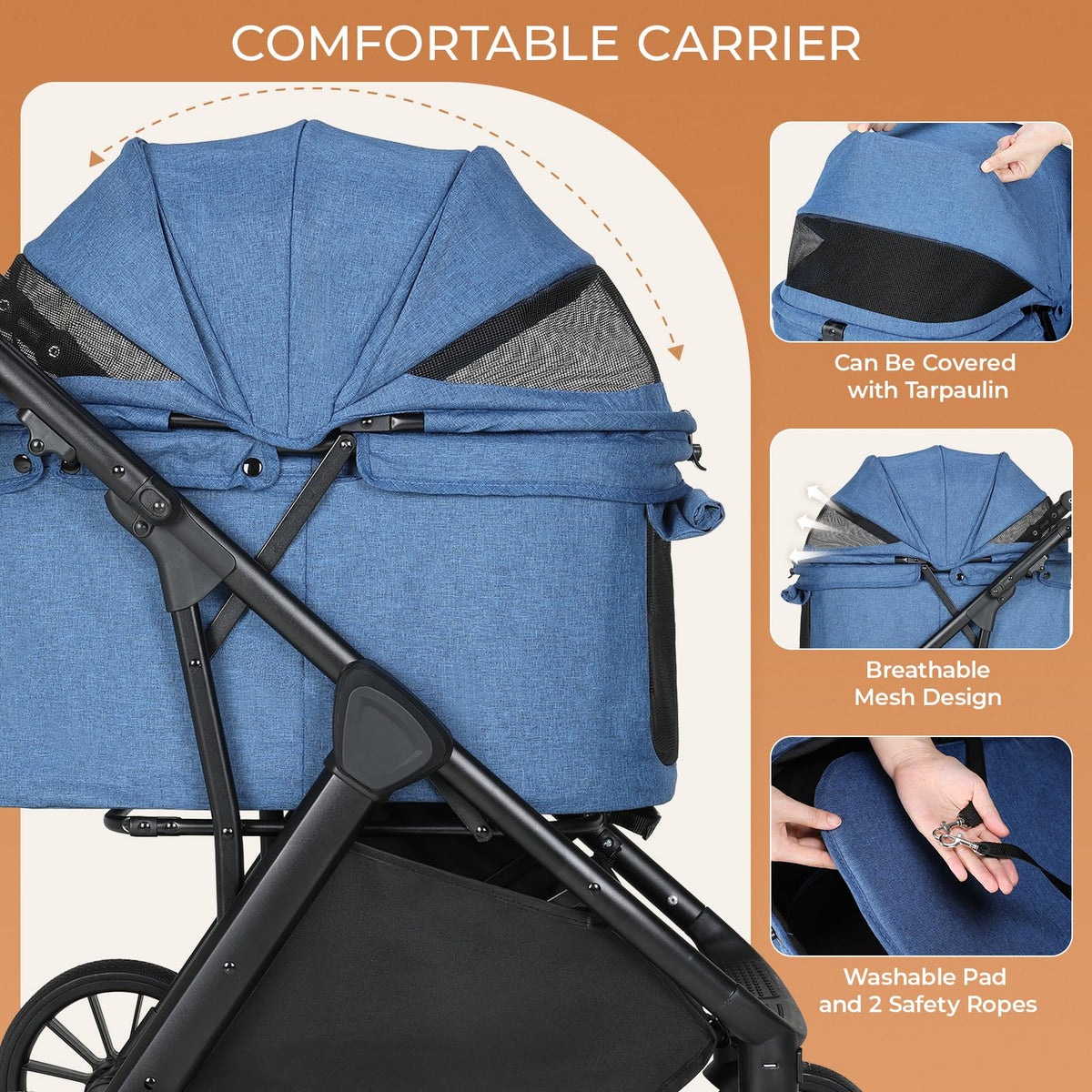 Foldable Dog Stroller A817