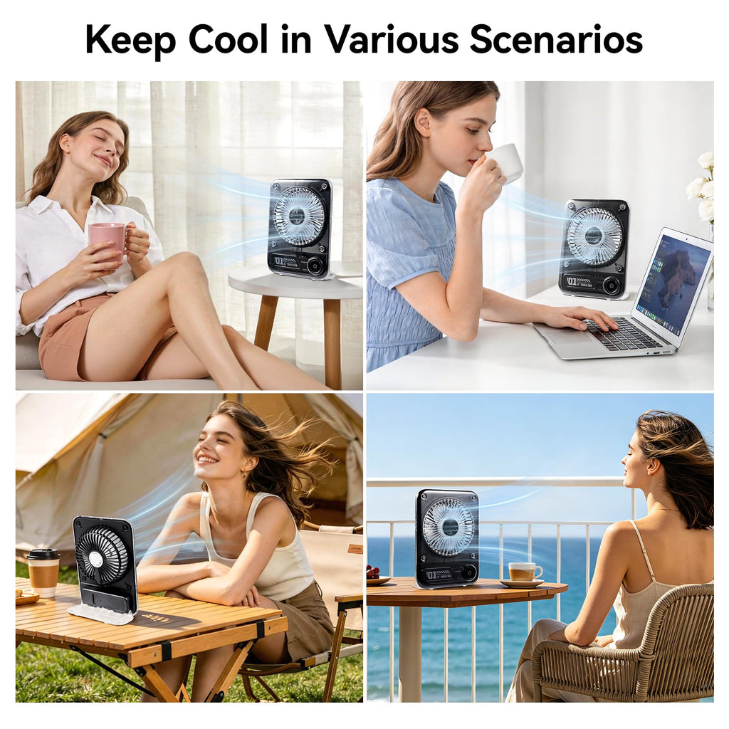 8.6 Inch Rechargeable Portable Desk Fan S55974
