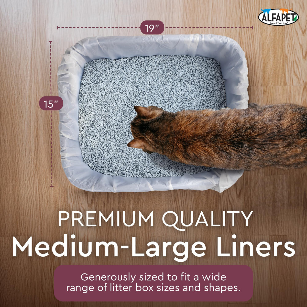 Cat Litter Box Disposable Elastic Liners 48 Count W19764