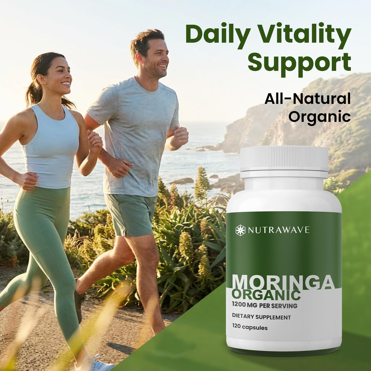 Organic Moringa Capsules 1200mg 120 Capsules V483