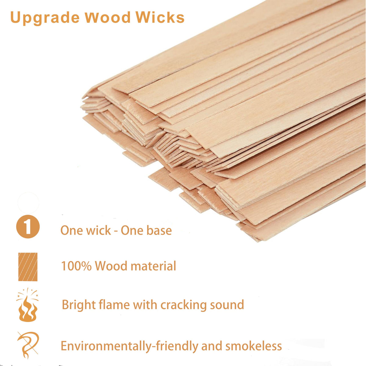 150 Pcs Thickned Wooden Candle Wicks R831