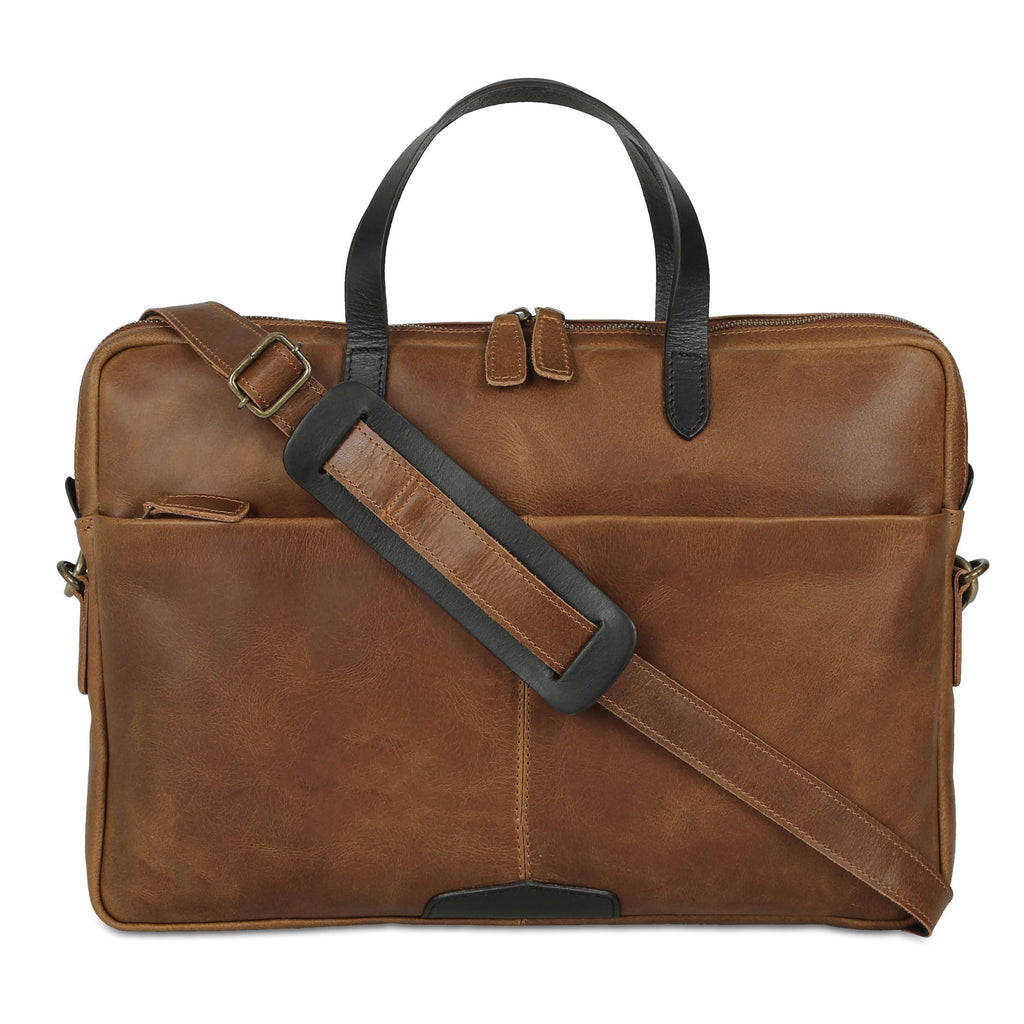 Leather Laptop Sleeve 15.5" with Shoulder Strap E322