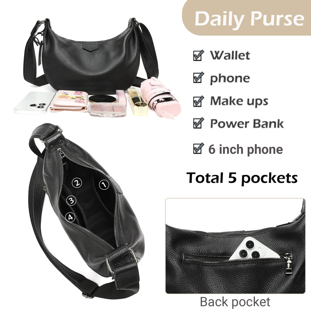 Genuine Leather Crossbody Shoulder Handbag O751