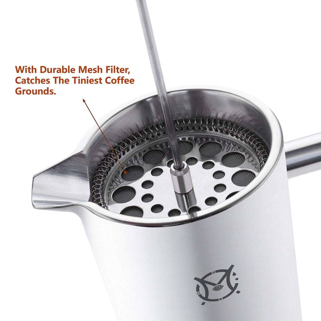 Single Serve Stainless Steel Thermal French Press M739