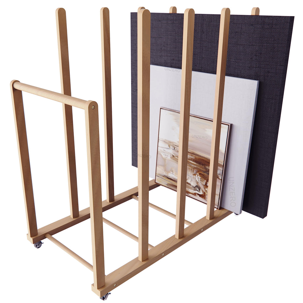 Art Canvas Storage Rack with Handle & Caster Wheels Z631
