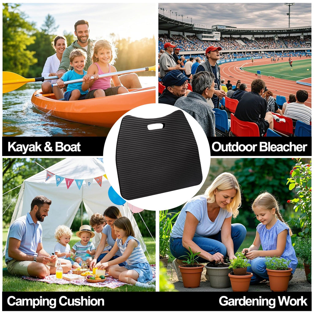 4 Pack Waterproof Portable Foam Stadium Seat Cushion with Handle G47035
