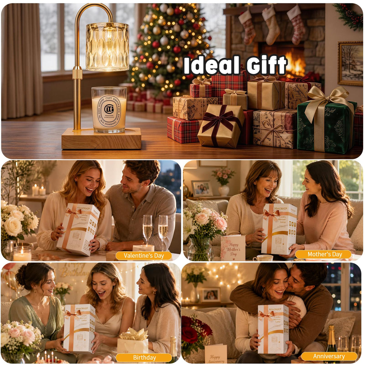 Adjustable Dimmable Candle Warmer Lamp with Timer J8787