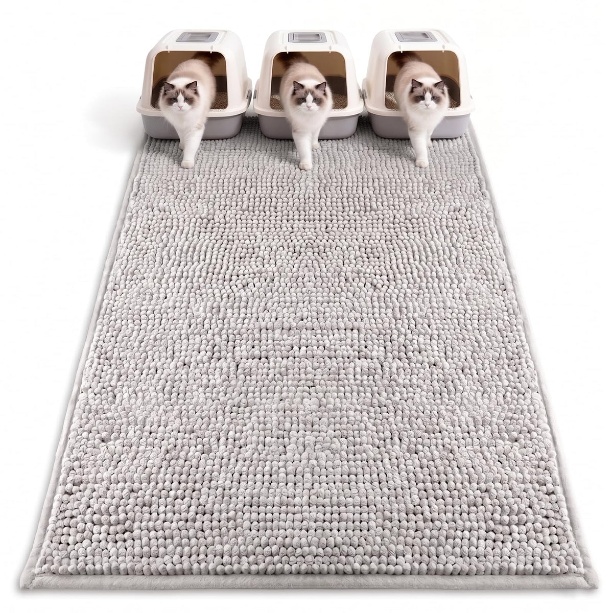 Soft Chenille Cat Litter Box Mat 48'' x 36'' S19174