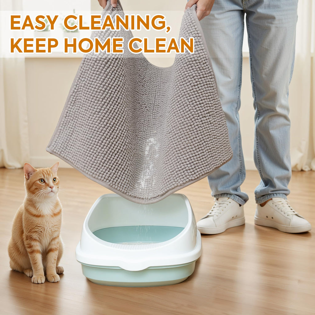 Soft Chenille Cat Litter Box Mat 48'' x 36'' S19174