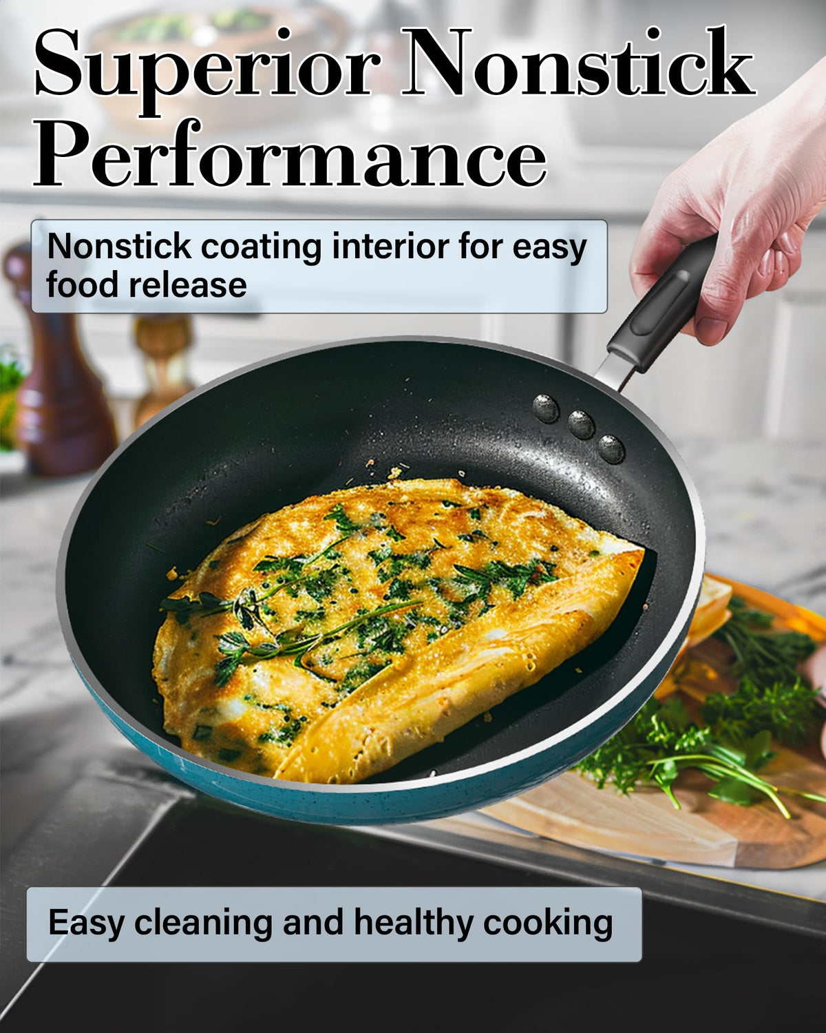 12-Piece Nonstick Induction Compatible Cookware Set O3520