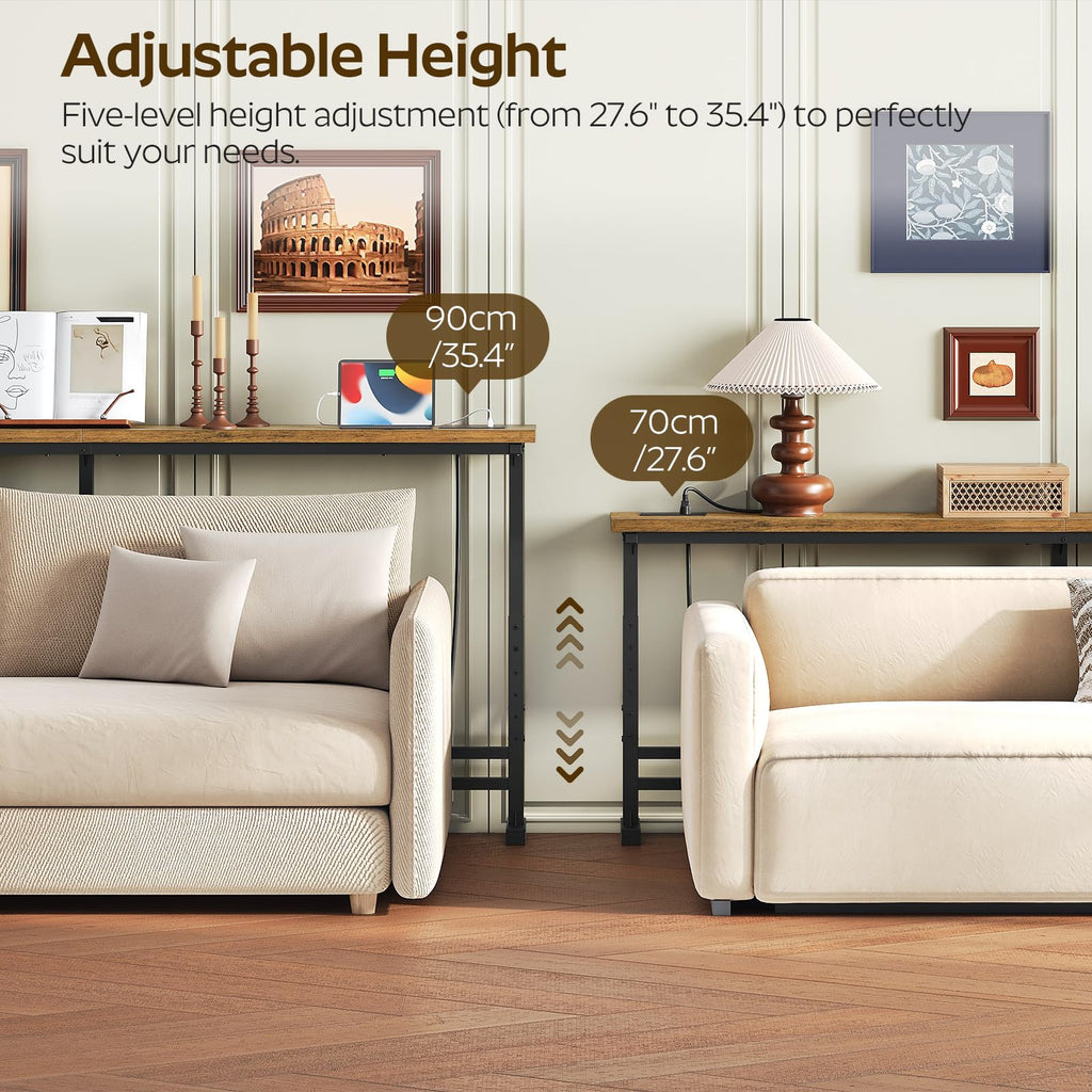 70.9" Console Table with Adjustable Height and Power Outlet Z55328