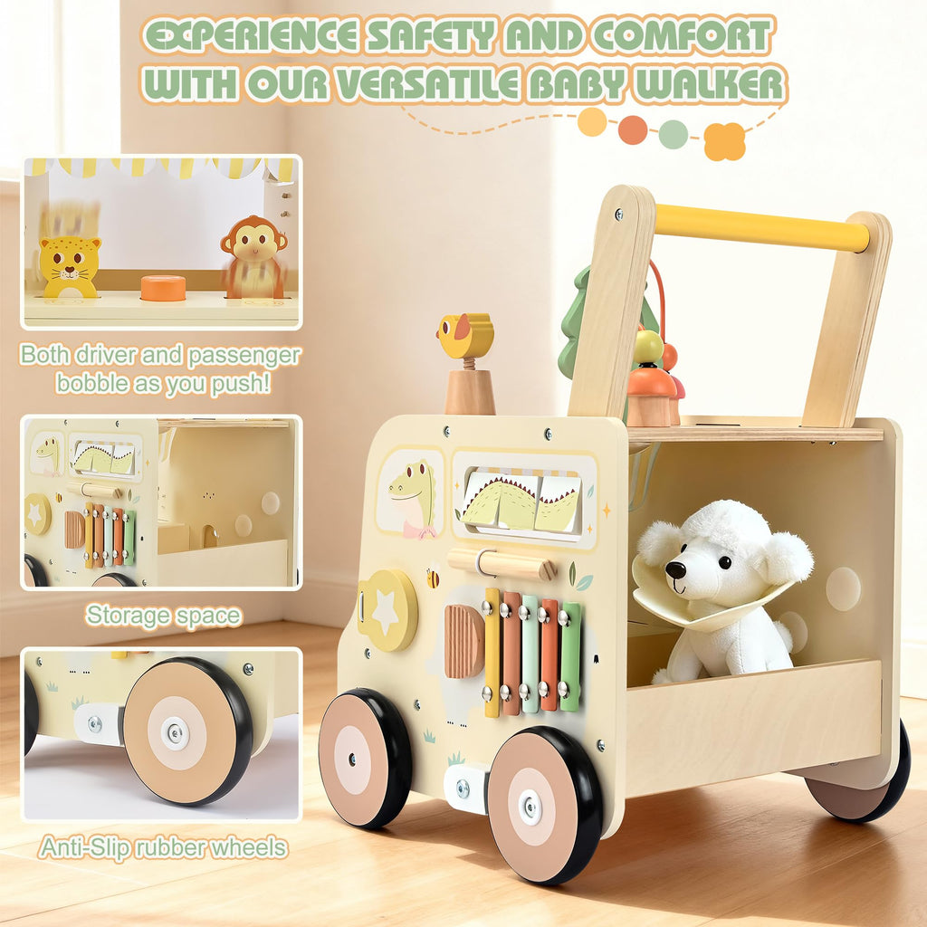 Wooden Activity Cube Push Walker N291