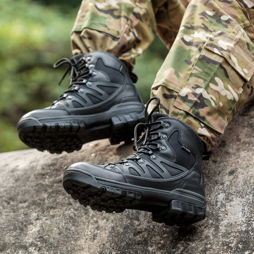 Waterproof Tactical Hiking Work Boots Black 13 A7833