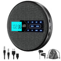 Portable Rechargeable CD Player with Dual Speakers, Black L6731