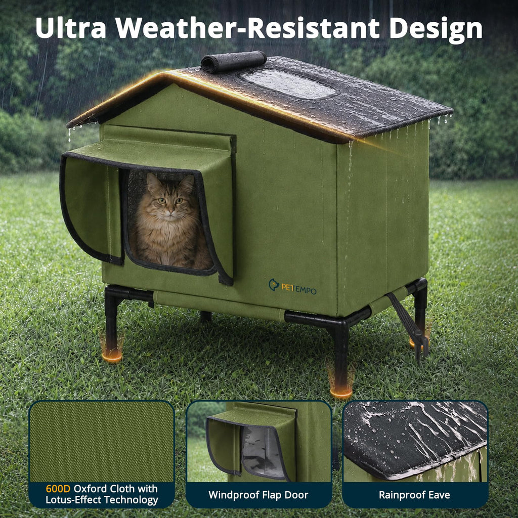 Weatherproof Insulated Outdoor Cat House M67867