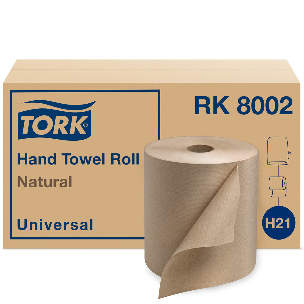 Natural Paper Hand Towel Roll, 6 Rolls x 800 Ft W1645