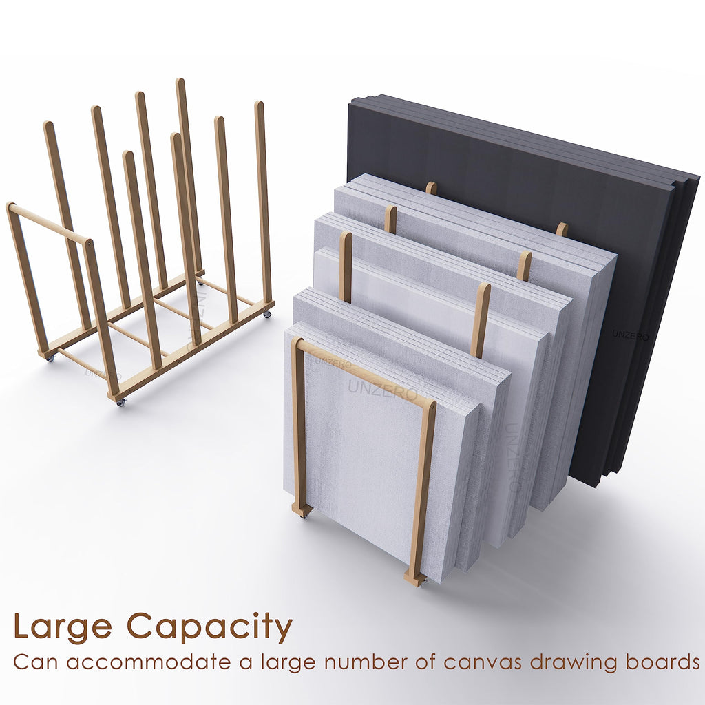Art Canvas Storage Rack with Handle & Caster Wheels Z631