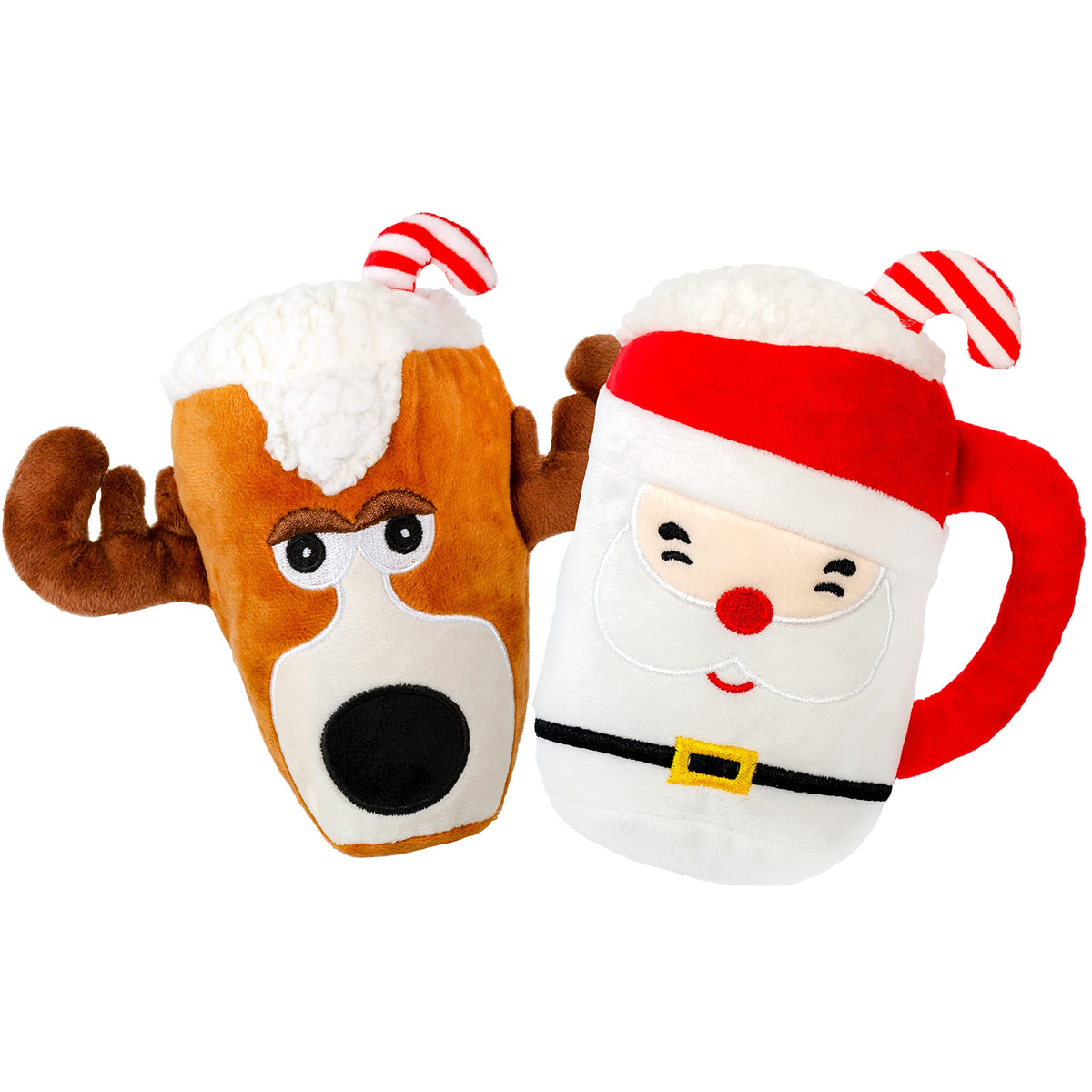 Plush Dog Chew Toy with Squeaker 2 Pcs O436494