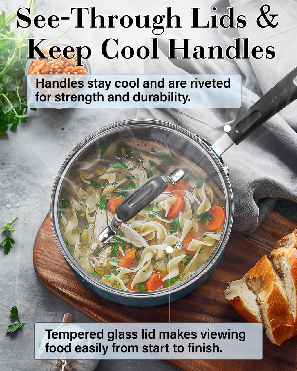 12-Piece Nonstick Induction Compatible Cookware Set O3520