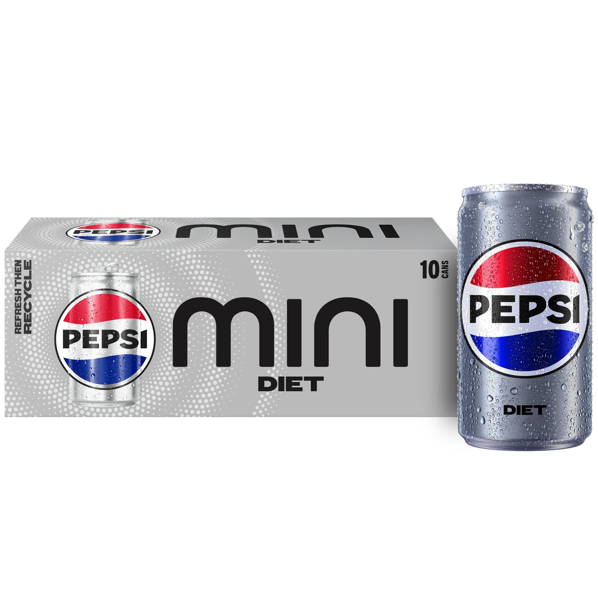 Diet Pepsi Soda 7.5 Ounce Mini Cans 10 Pack F7223