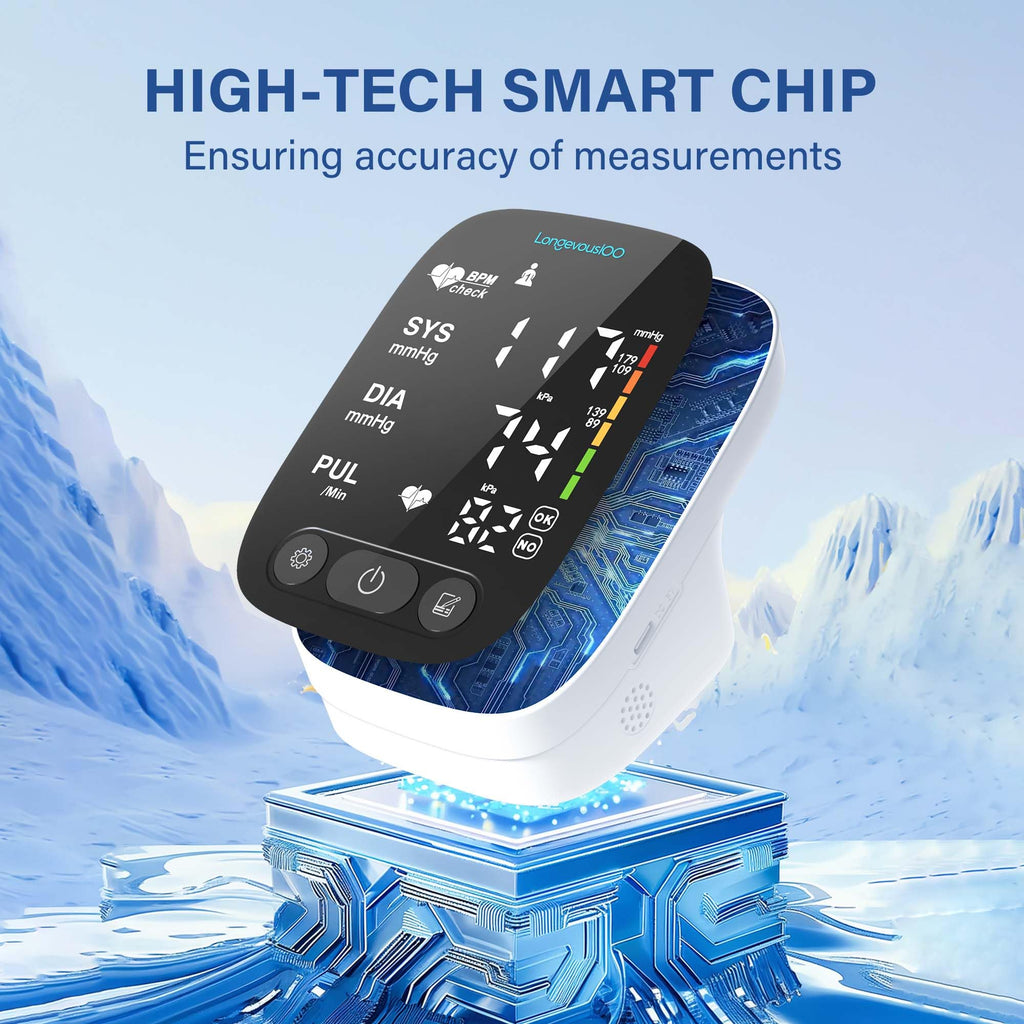 Automatic Upper Arm Blood Pressure Monitor with Large Cuff Q844