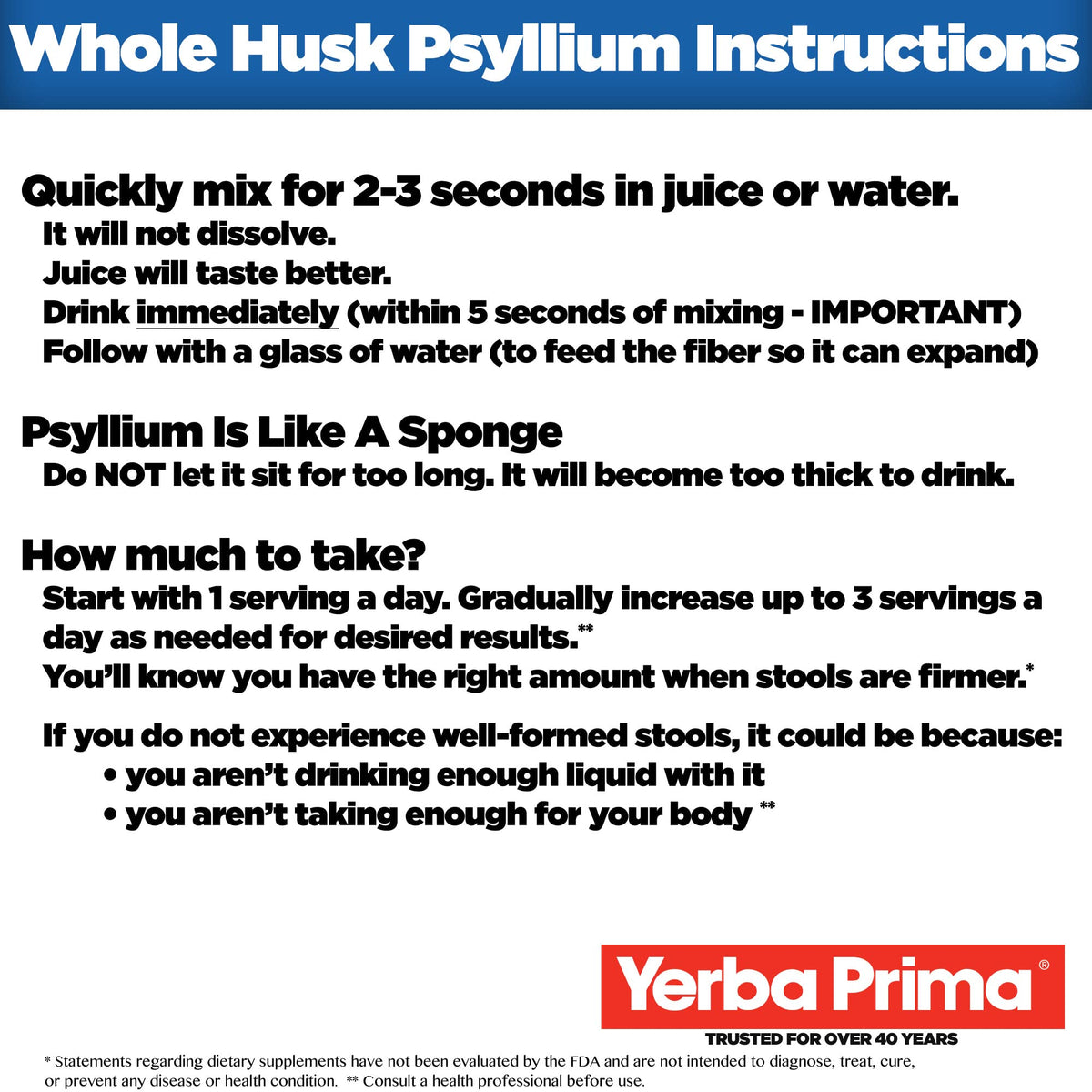 12 oz Psyllium Whole Husks Dietary Fiber A55251