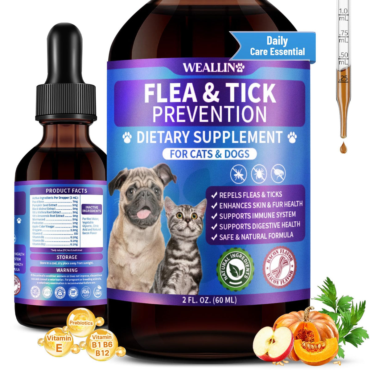 Flea and Tick Support for Dogs and Cats 60ml J10920
