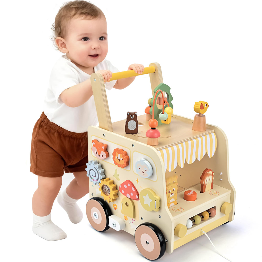 Wooden Activity Cube Push Walker N291