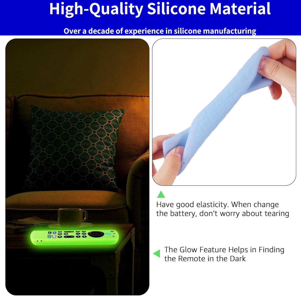 Glow in the Dark Remote Cover with Lanyard F434