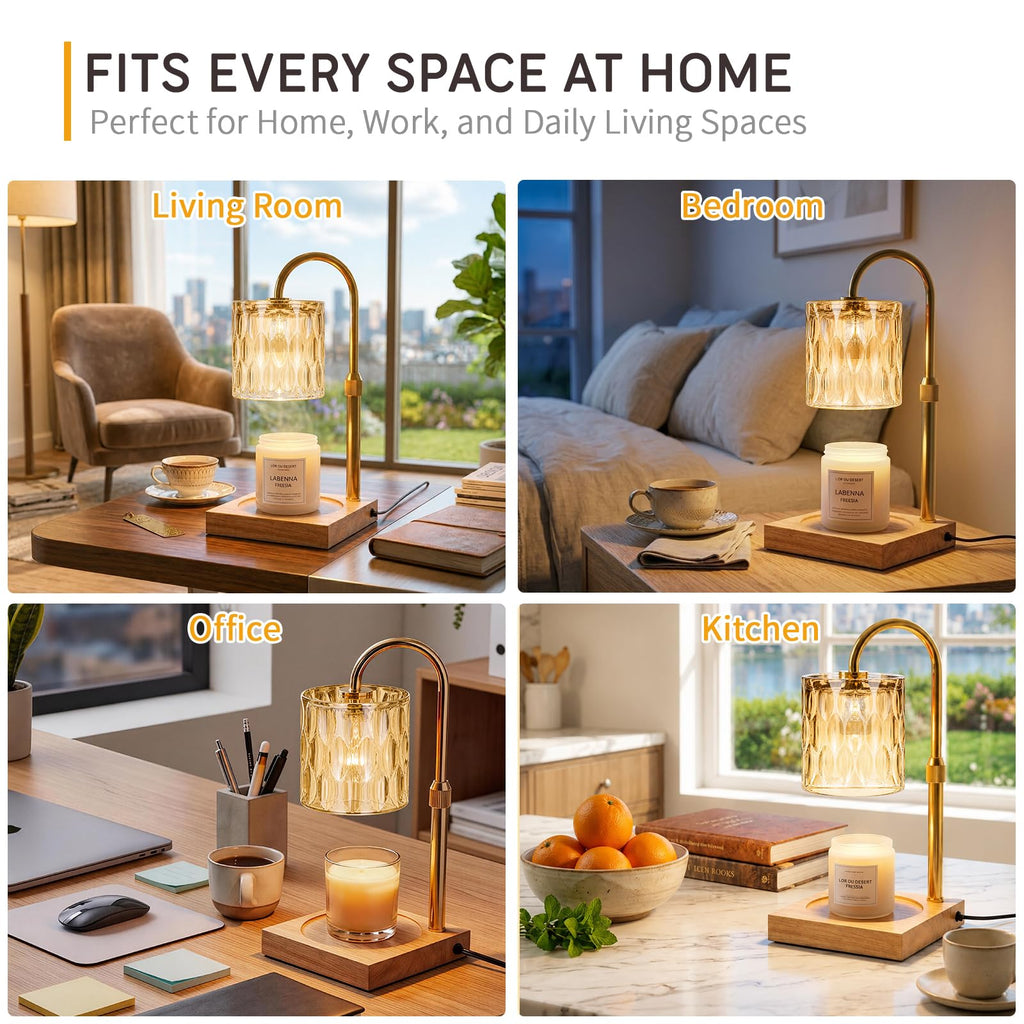 Adjustable Dimmable Candle Warmer Lamp with Timer J8787