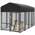 8x4x6FT Outdoor Dog Kennel with Roof V5591